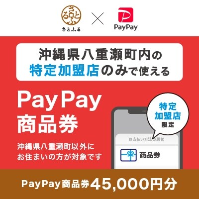沖縄県八重瀬町　PayPay商品券(45,000円分)※地域内の一部の加盟店のみで利用可