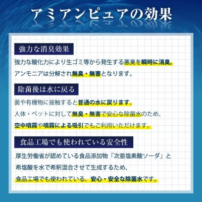 スーパー除菌洗浄水[アミアンピュア200]1,000ml 6本セット(次亜塩素酸濃度200ppm)