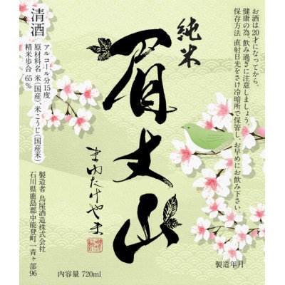 【鳥屋酒造】「吟醸みなもにうかぶ月(720ml)」と「純米酒　眉丈山(720ml)」飲み比べセット