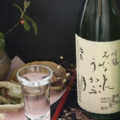 【鳥屋酒造】能登の酒を味わう! 日本酒「吟醸　みなもにうかぶ月(720ml)」1本