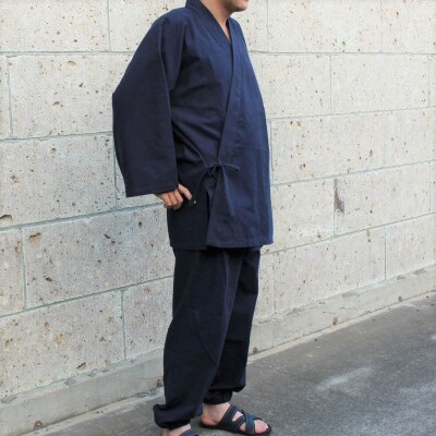 武州正藍染　作務衣　紺　Lサイズ