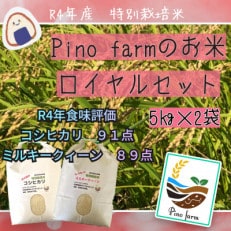 令和4年産 Pino farmのお米 ロイヤルセット 5kg&times;2種 10kg 精米