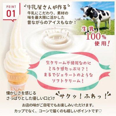 牛乳屋さんが作った ミルク味のソフトクリーム | 6個セット