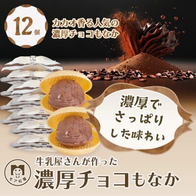 【2023年2月～5月発送】 カカオ香る 人気のチョコレートアイスクリームもなか |12個入り