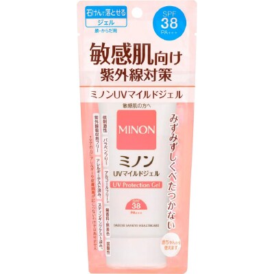 ミノンUVマイルドジェル(70g) 3本　　敏感肌向けの日焼け止め