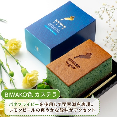 ひこにゃん プレーン2本 BIWAKO色1本 国産・地元産材料使用のカステラセット