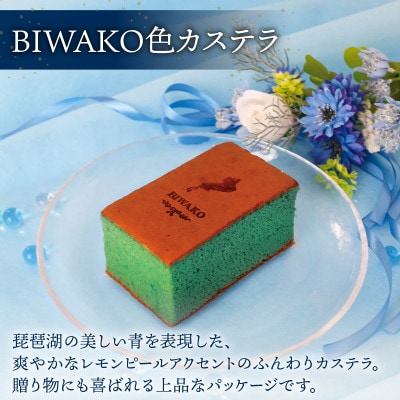 BIWAKO1本 近江朝宮抹茶1本 高級感のあるカステラでギフトにもご自宅用にも