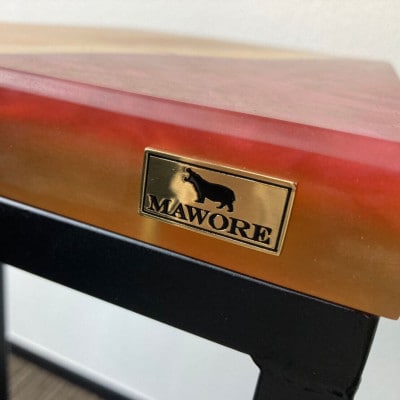 世界に1つだけのウッドレジンサイドテーブル【レッド:ケヤキ】t002