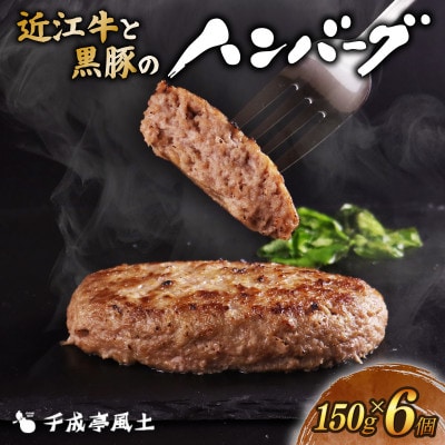 千成亭 近江牛と黒豚のハンバーグ 150g×6個 ソース付き