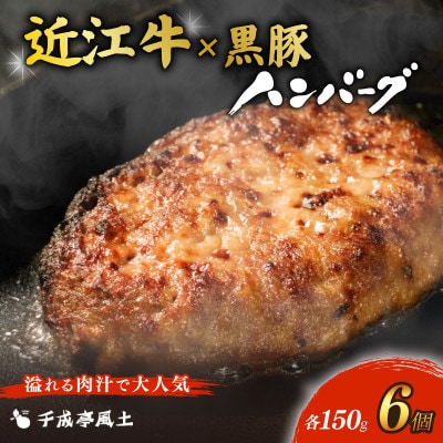 千成亭 近江牛と黒豚のハンバーグ 150g×6個 ソース付き