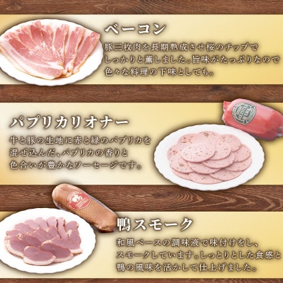 千成亭 マイスターベルク OD-35 ギフトにも最適な焼豚・ハム・ベーコンなどオードブル8点セット