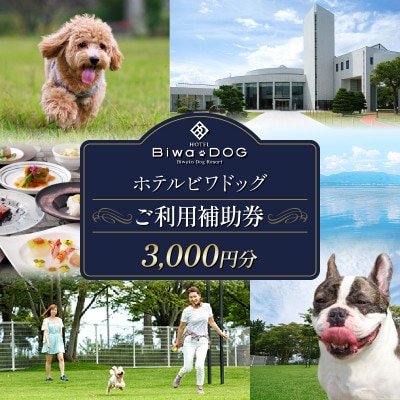 ペットと泊まれる彦根旅行 ホテルビワドッグご利用補助券3000円分