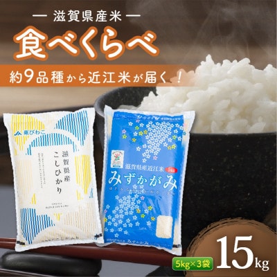 近江米 食べ比べセット 15kg (5kg×3袋) 白米 令和7年産【簡易包装のため訳あり】