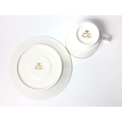 コーヒーカップ&ソーサー2客セット(桜に錨)　鳴海製陶製