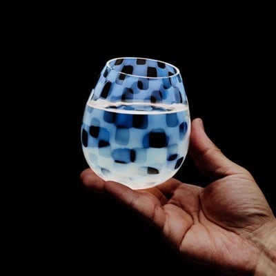 「すみだモダン」廣田硝子　花蕾　大正浪漫　水玉・市松ペア