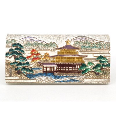 【文庫屋　大関】束入れ　浮世絵　金閣寺【皮革工芸品】