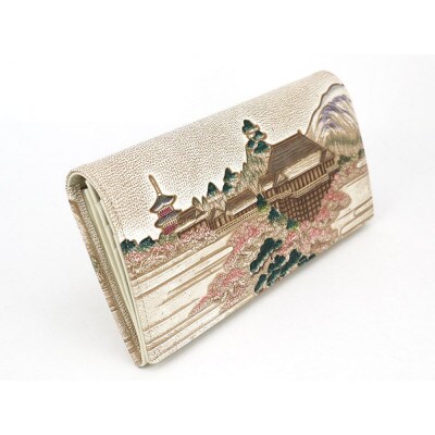 【文庫屋　大関】束入れ　浮世絵　清水寺【皮革工芸品】