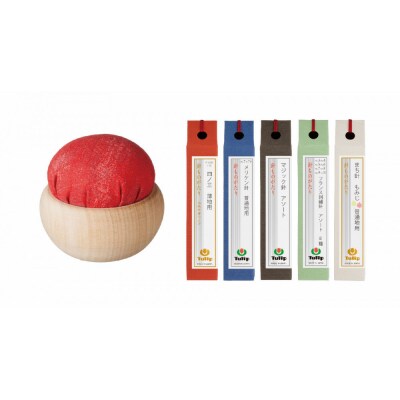 針、針やまセット「針ものがたり 5種・針やま　赤紅(睦月)」【BA001VC01】