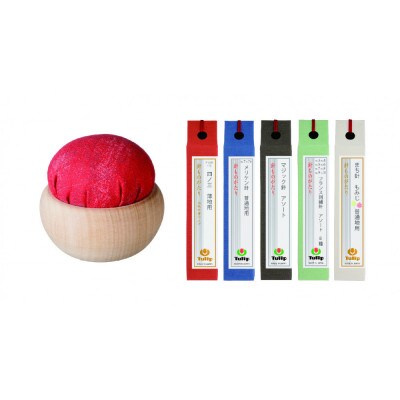 針、針やまセット「針ものがたり 5種・針やま　赤紅(睦月)」【BA001VC01】