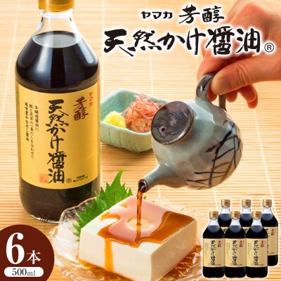 芳醇天然かけ醤油500ml×6本【BD003】