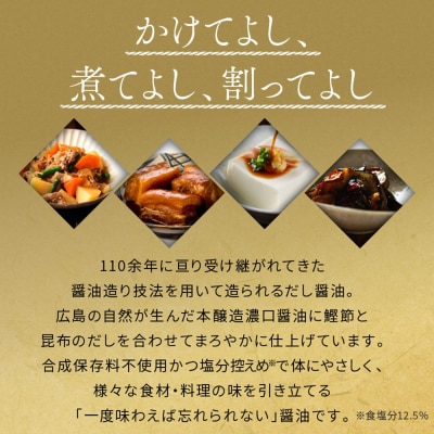 芳醇天然かけ醤油サンフレッチェボトル200ml×6本【BD006】