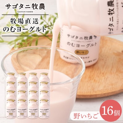 牧場直送サゴタニ牧農のむヨーグルト野いちご16個セット【CF006】