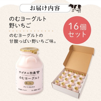 牧場直送サゴタニ牧農のむヨーグルト野いちご16個セット【CF006】