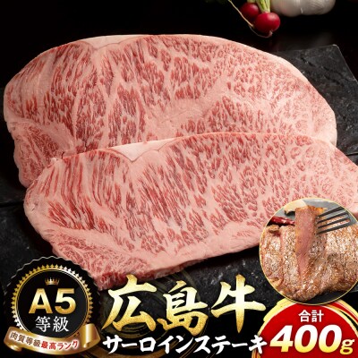 A5等級広島牛 サーロインステーキ 400g【DD002】