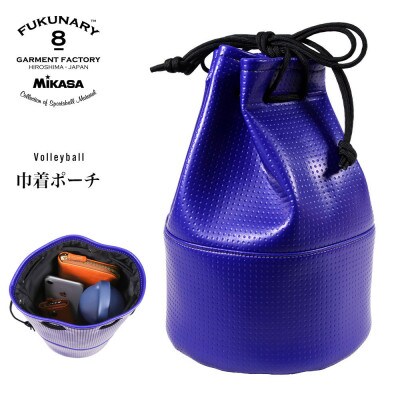 FUKUNARY 巾着ポーチ 巾着バッグ/ブルーM107【DN087VC01】