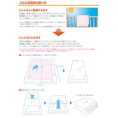 【日本製】ふとん圧縮袋 8箱セット【A】(S・M・L・LL)×2セット