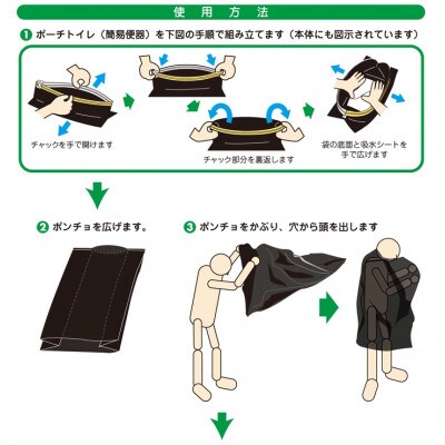 防災ポンチョトイレ 5回分