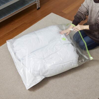 【日本製】ふとん圧縮袋 Mサイズ 2枚入り×2箱セット (シングル掛けふとん用)