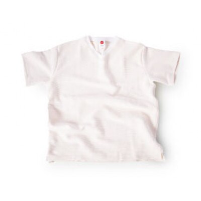 【3Lサイズ】生地の強靭さにこだわったVネックTシャツ　生成