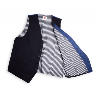 【LLサイズ】柔道衣メーカーから発信!九櫻刺子ベスト　黒染め