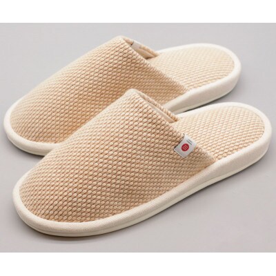 【Lサイズ】柔道衣生地で作った。九櫻刺子スリッパ 柿渋染め