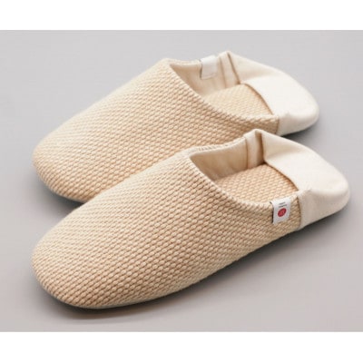 【Lサイズ】ジャブジャブ洗える!柔道衣生地で作った。九櫻刺子バブーシュ 柿渋染