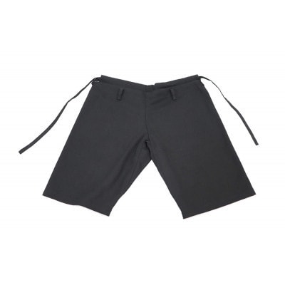 【LLサイズ】黒染め刺子ハーフパンツ　武道衣生地から作る丈夫で長持ちなアイテム