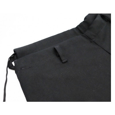 【LLサイズ】黒染め刺子ハーフパンツ　武道衣生地から作る丈夫で長持ちなアイテム