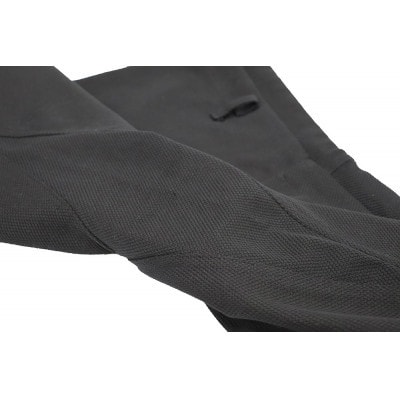 【LLサイズ】黒染め刺子ハーフパンツ　武道衣生地から作る丈夫で長持ちなアイテム