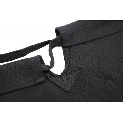 【3Lサイズ】黒染め刺子ハーフパンツ　武道衣生地から作る丈夫で長持ちなアイテム