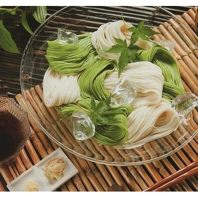 平野製麺所で特に人気のそうめん3種類食べ比べ　オリジナルだしの素1本セット