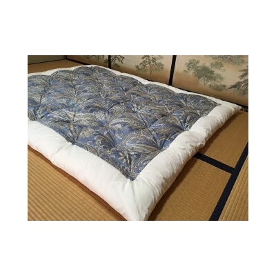 【浅井ふとん店】[抗菌・防ダニ]素朴なコットン掛け布団/シングル・ブルー