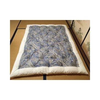 【浅井ふとん店】[抗菌・防ダニ]素朴なコットン掛け布団/シングル・ブルー