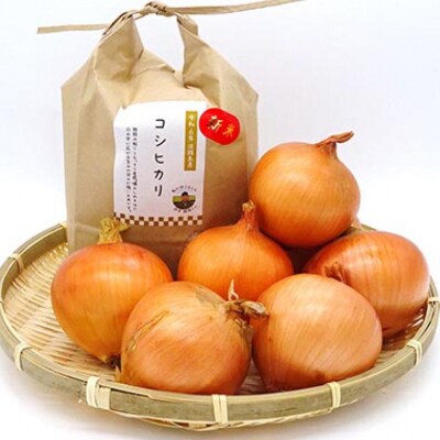 令和6年産新米　淡路島産コシヒカリ2kg と淡路島産玉ねぎ2kgセット