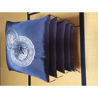 【浅井ふとん店】来客用座布団(八端判)・吉祥紬　5枚組