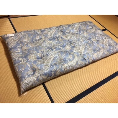 【浅井ふとん店】[抗菌・防ダニ]素朴なコットン敷布団/シングルロング・ブルー