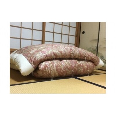 【浅井ふとん店】[抗菌・防ダニ]素朴なコットン掛・敷布団セット/シングル・ピンク