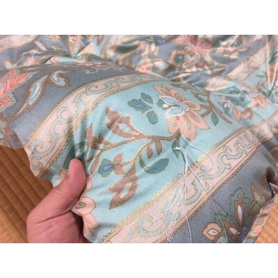 ゴージャスなコットン肌布団<防ダニ>/シングル・グリーン