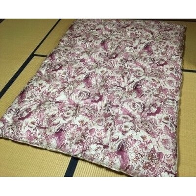 【浅井ふとん店】エレガントなコットン95%掛け布団<抗菌・防ダニ>/シングル・レッド