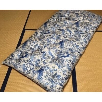 【浅井ふとん店】エレガントなコットン敷布団【抗菌・防ダニ】/シングル・ブルー